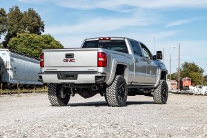 GMC Sierra 3500 HD Suspension Lift Kit - Rough Country - Torsion Drop, Vertex - Hammer Black - '11-'19